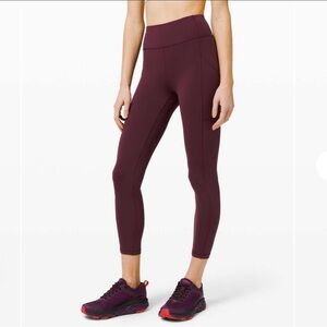 LULULEMON Invigorate Tight 25” Cassis Size 6